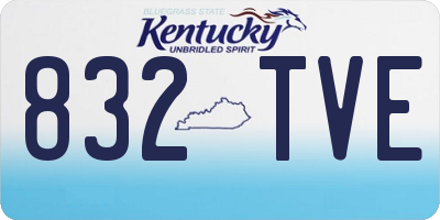 KY license plate 832TVE
