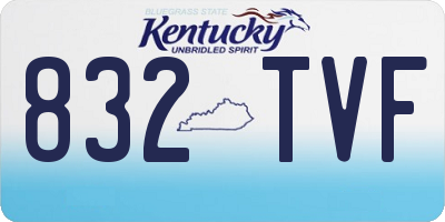 KY license plate 832TVF