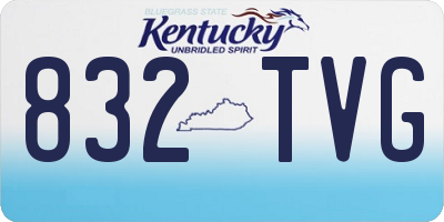 KY license plate 832TVG