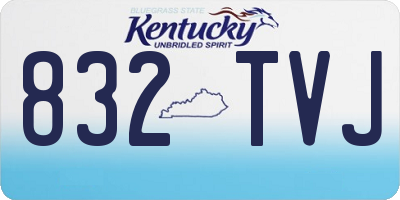 KY license plate 832TVJ