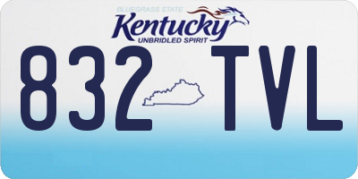 KY license plate 832TVL