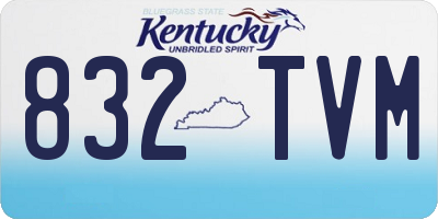 KY license plate 832TVM