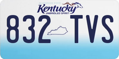 KY license plate 832TVS