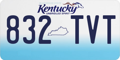 KY license plate 832TVT