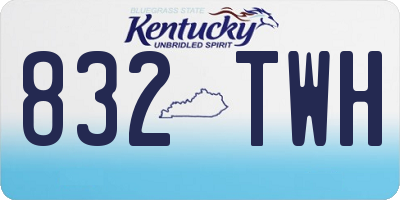 KY license plate 832TWH