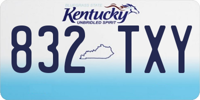 KY license plate 832TXY