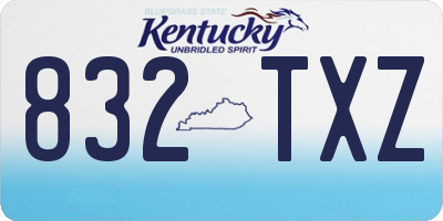 KY license plate 832TXZ