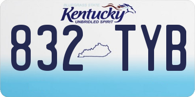 KY license plate 832TYB