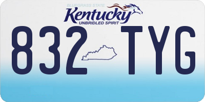 KY license plate 832TYG