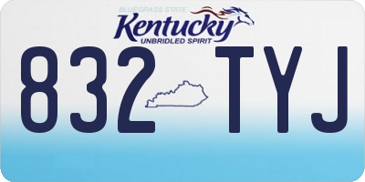 KY license plate 832TYJ