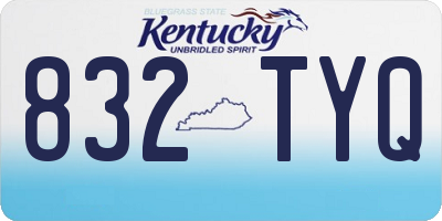 KY license plate 832TYQ