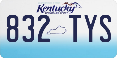 KY license plate 832TYS