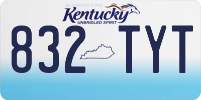 KY license plate 832TYT