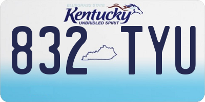 KY license plate 832TYU