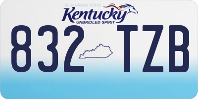 KY license plate 832TZB