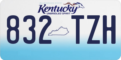 KY license plate 832TZH
