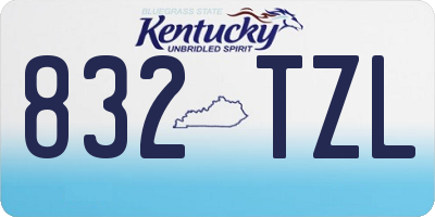 KY license plate 832TZL
