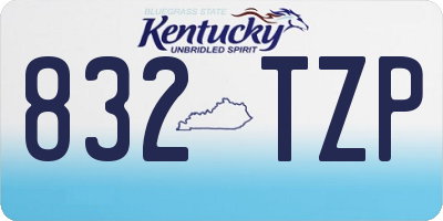 KY license plate 832TZP