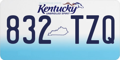 KY license plate 832TZQ