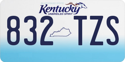 KY license plate 832TZS