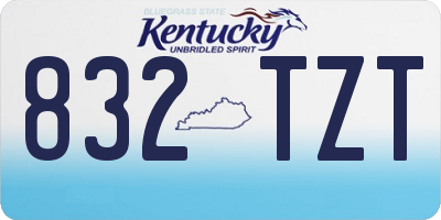 KY license plate 832TZT