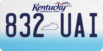 KY license plate 832UAI