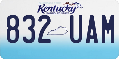 KY license plate 832UAM