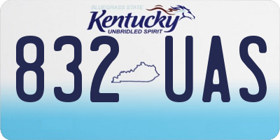 KY license plate 832UAS