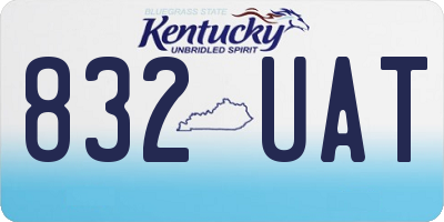 KY license plate 832UAT