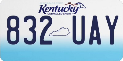 KY license plate 832UAY