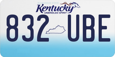 KY license plate 832UBE