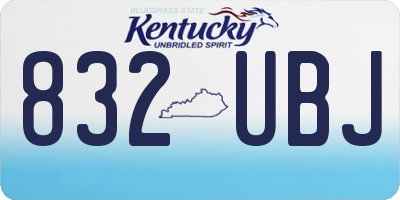KY license plate 832UBJ