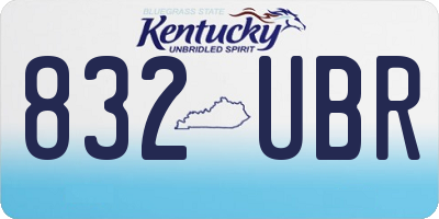 KY license plate 832UBR