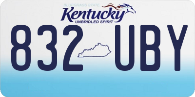 KY license plate 832UBY