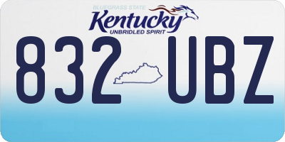 KY license plate 832UBZ