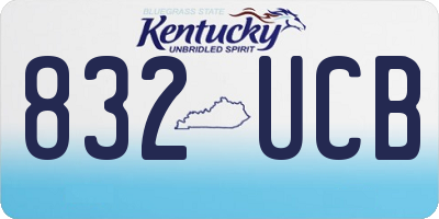 KY license plate 832UCB