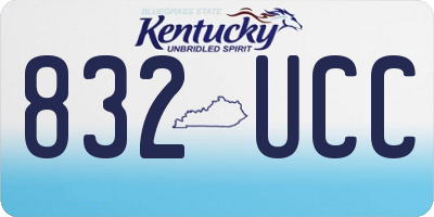 KY license plate 832UCC