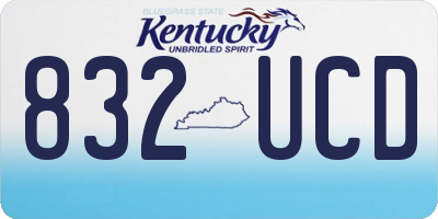 KY license plate 832UCD