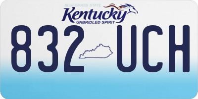 KY license plate 832UCH