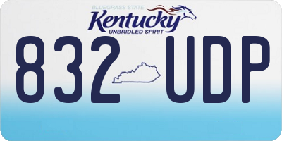 KY license plate 832UDP