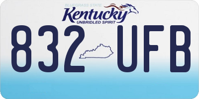 KY license plate 832UFB