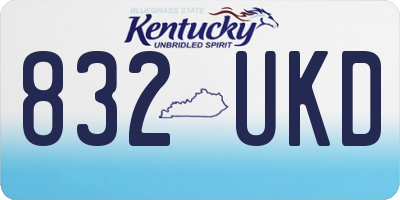 KY license plate 832UKD