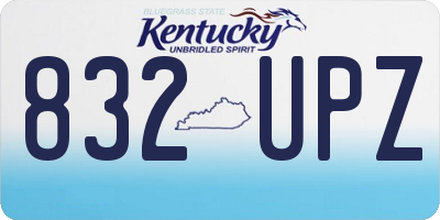 KY license plate 832UPZ