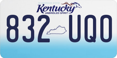 KY license plate 832UQO