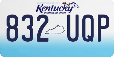 KY license plate 832UQP