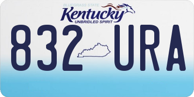 KY license plate 832URA