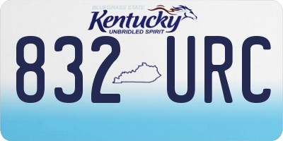 KY license plate 832URC