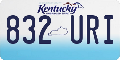 KY license plate 832URI