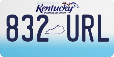 KY license plate 832URL