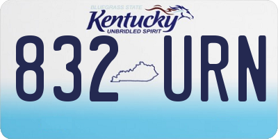 KY license plate 832URN